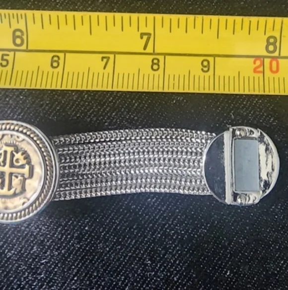 Silver Tone Ship Wreck Natical Coin Replica Bracelet Wedding Beach Jewelry - Picture 4 of 7